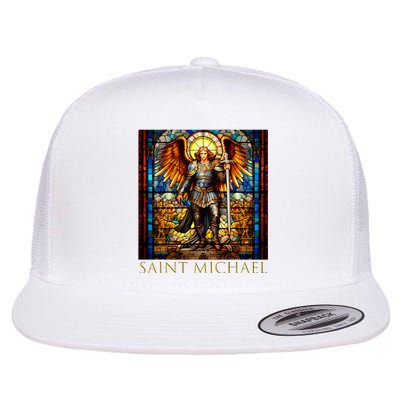 Saint Michael The Archangel Flat Bill Trucker Hat