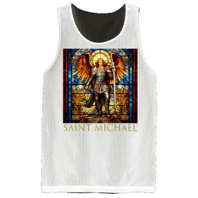 Saint Michael The Archangel Mesh Reversible Basketball Jersey Tank