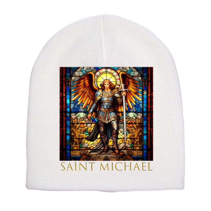 Saint Michael The Archangel Short Acrylic Beanie