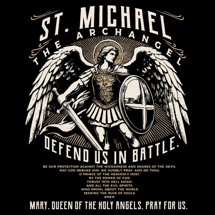Saint Michael The Archangel Prayer Catholic Christian Pastor Bucket Hat