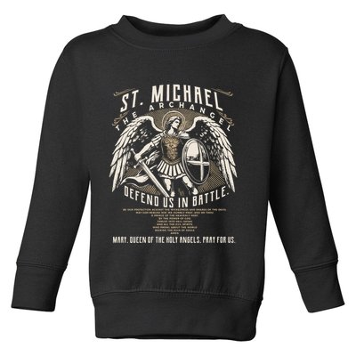 Saint Michael The Archangel Prayer Catholic Christian Pastor Toddler Sweatshirt