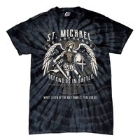 Saint Michael The Archangel Prayer Catholic Christian Pastor Tie-Dye T-Shirt