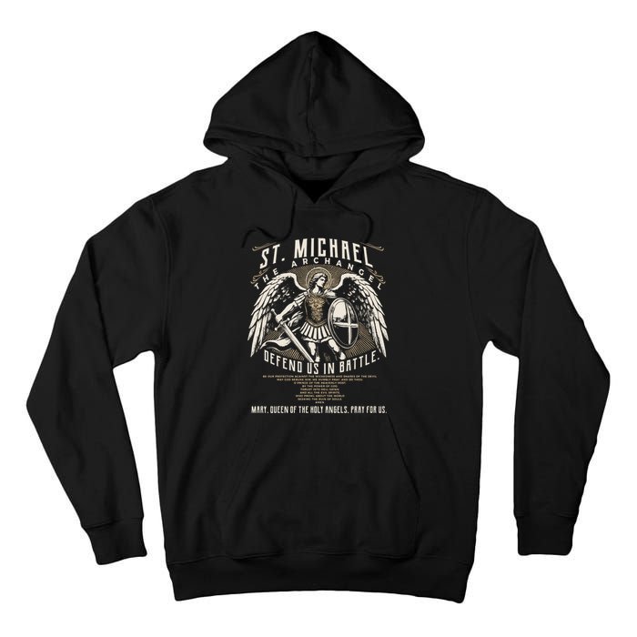 Saint Michael The Archangel Prayer Catholic Christian Pastor Tall Hoodie