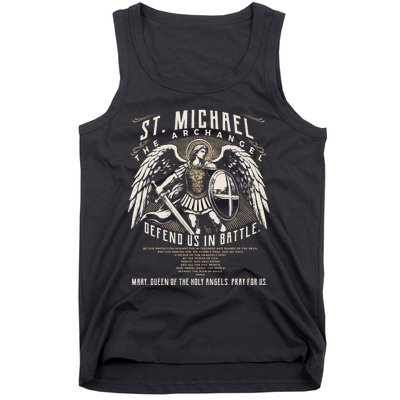 Saint Michael The Archangel Prayer Catholic Christian Pastor Tank Top