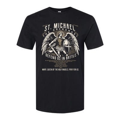 Saint Michael The Archangel Prayer Catholic Christian Pastor Softstyle CVC T-Shirt