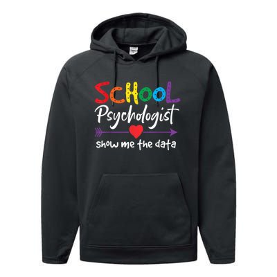 Show Me The Data School Psychologist Performance Fleece Hoodie