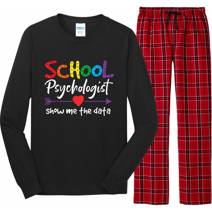 Show Me The Data School Psychologist Long Sleeve Pajama Set