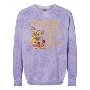 St Michael The Archangel Prayer Gift Colorblast Crewneck Sweatshirt