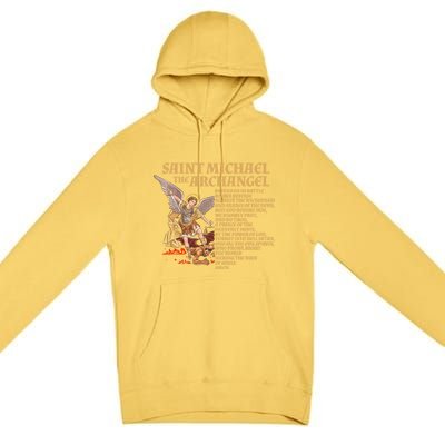 St Michael The Archangel Prayer Gift Premium Pullover Hoodie