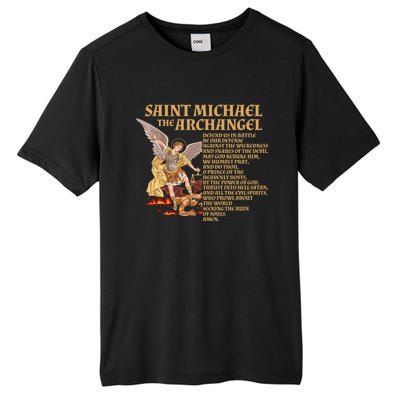 St Michael The Archangel Prayer Gift Tall Fusion ChromaSoft Performance T-Shirt