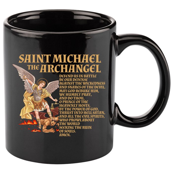 St Michael The Archangel Prayer Gift 11oz C Handle Ceramic Mug