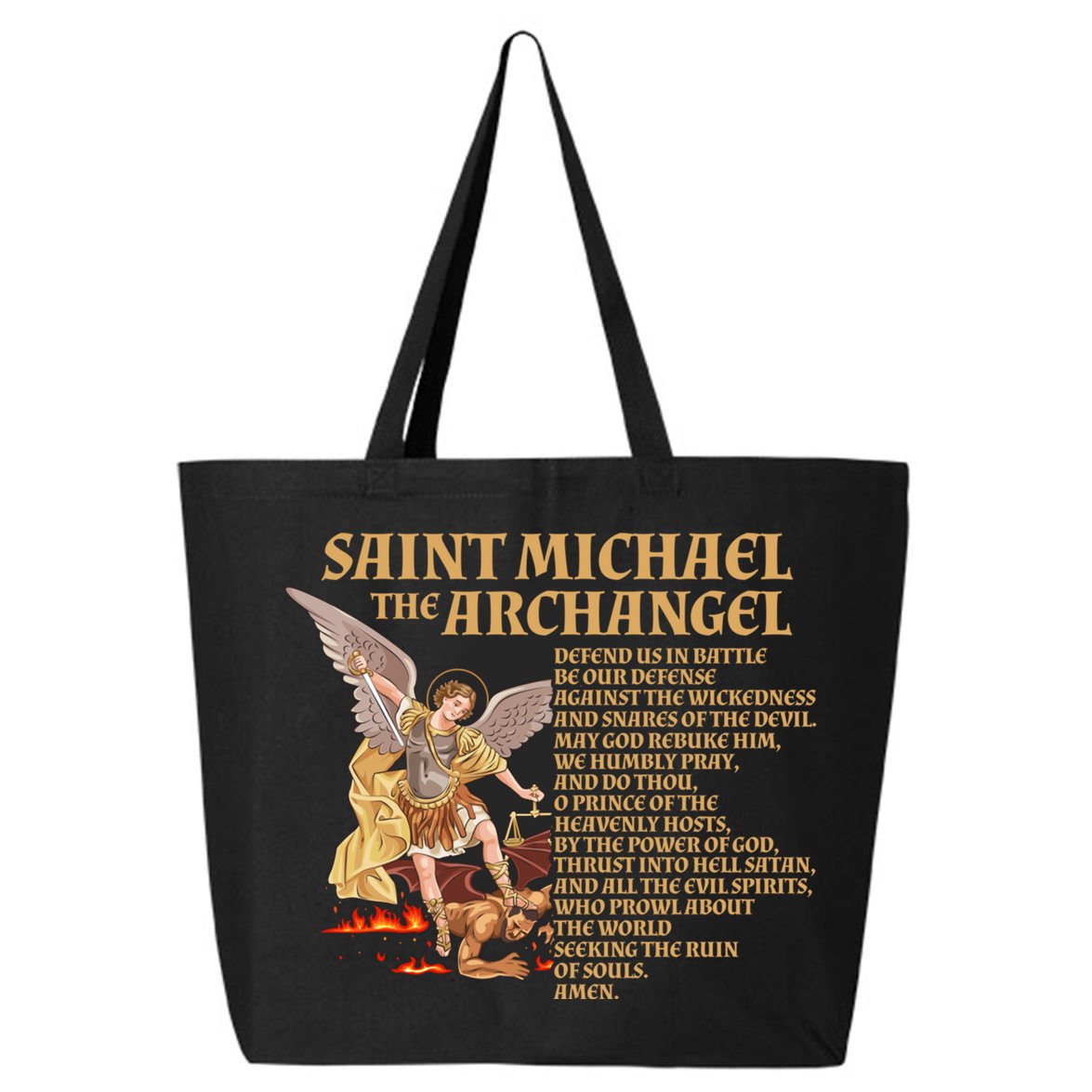 St Michael The Archangel Prayer Gift 25L Jumbo Tote