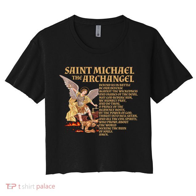St Michael The Archangel Prayer Gift Crop Top