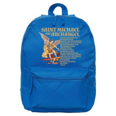 St Michael The Archangel Prayer Gift 16 in Basic Backpack