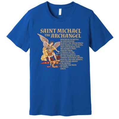 St Michael The Archangel Prayer Gift Premium T-Shirt