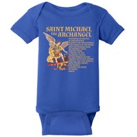 St Michael The Archangel Prayer Gift Baby Bodysuit