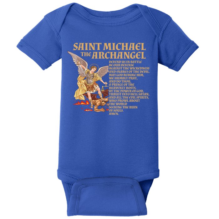 St Michael The Archangel Prayer Gift Baby Bodysuit