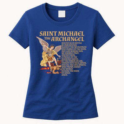 St Michael The Archangel Prayer Gift Womens T-Shirt