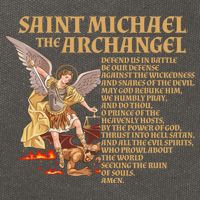 St Michael The Archangel Prayer Gift Cotton Canvas Backpack