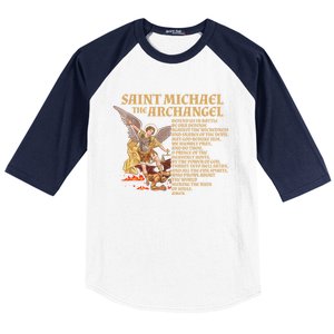 St Michael The Archangel Prayer Gift Baseball Sleeve Shirt