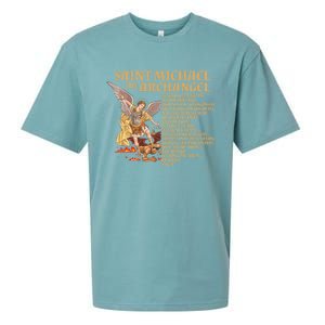 St Michael The Archangel Prayer Gift Sueded Cloud Jersey T-Shirt