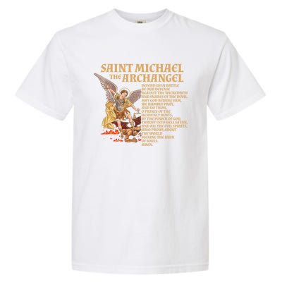 St Michael The Archangel Prayer Gift Garment-Dyed Heavyweight T-Shirt