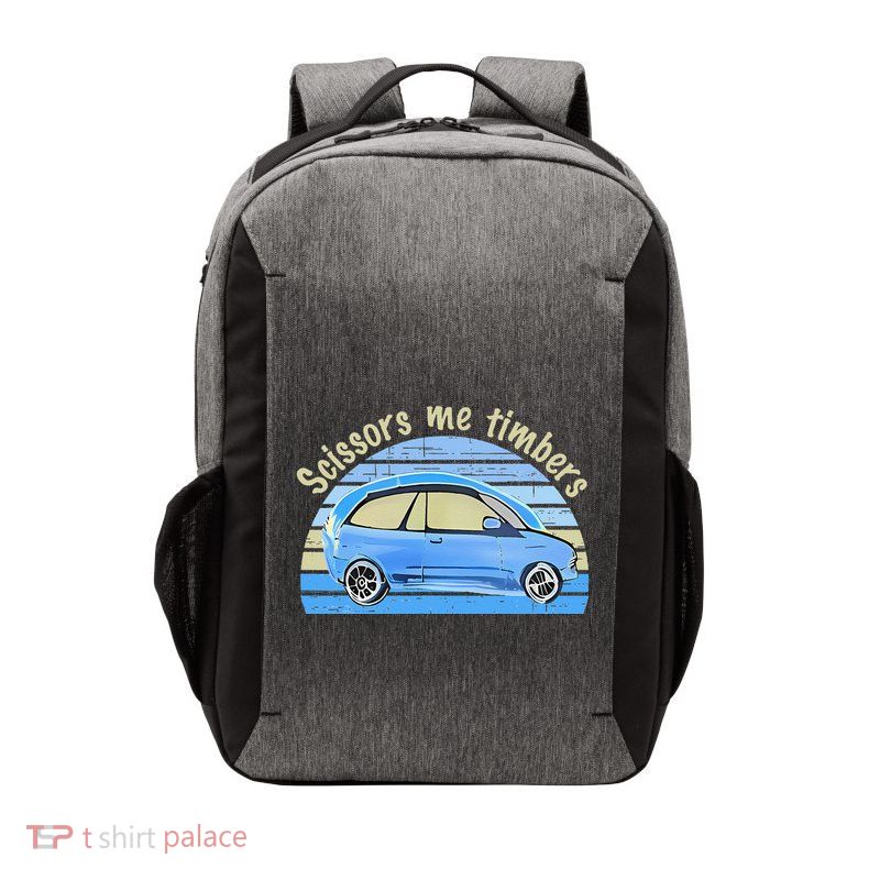 Scissors Me Timbers Funny Car Vector Backpack