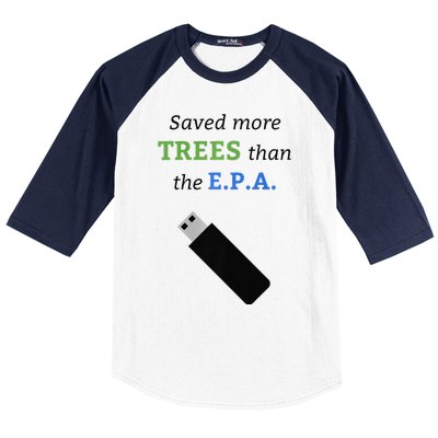 Saved More Trees Than The EPA Libertarian Earth Day Baseball Sleeve Shirt