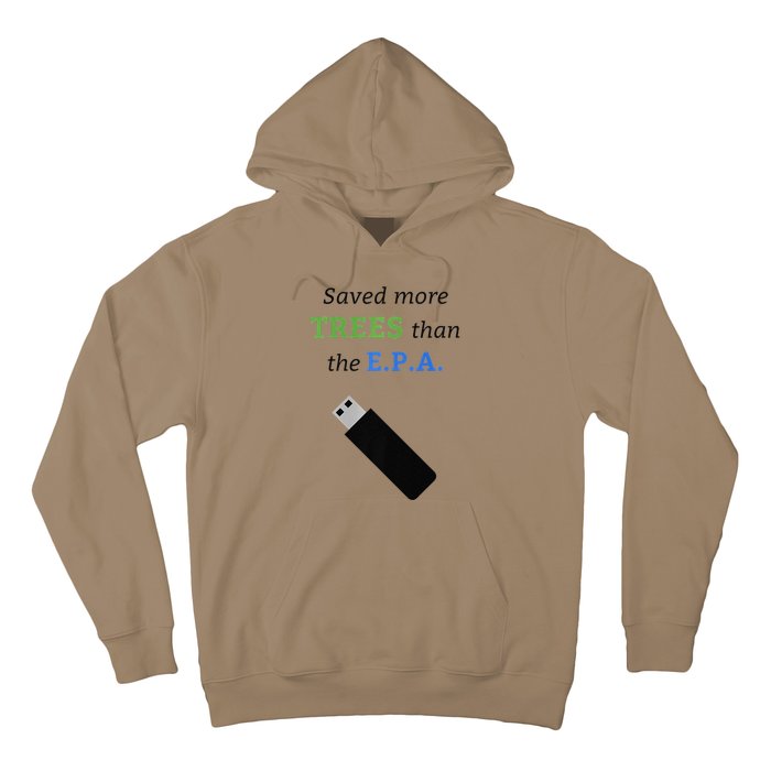 Saved More Trees Than The EPA Libertarian Earth Day Hoodie