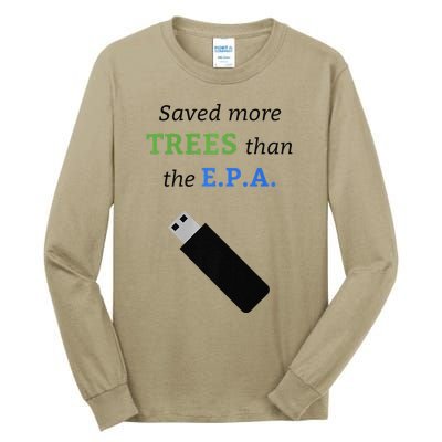 Saved More Trees Than The EPA Libertarian Earth Day Tall Long Sleeve T-Shirt