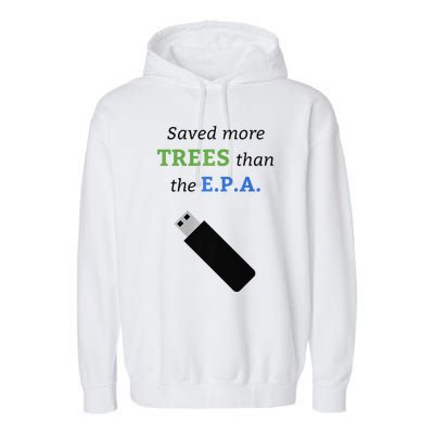 Saved More Trees Than The EPA Libertarian Earth Day Garment-Dyed Fleece Hoodie