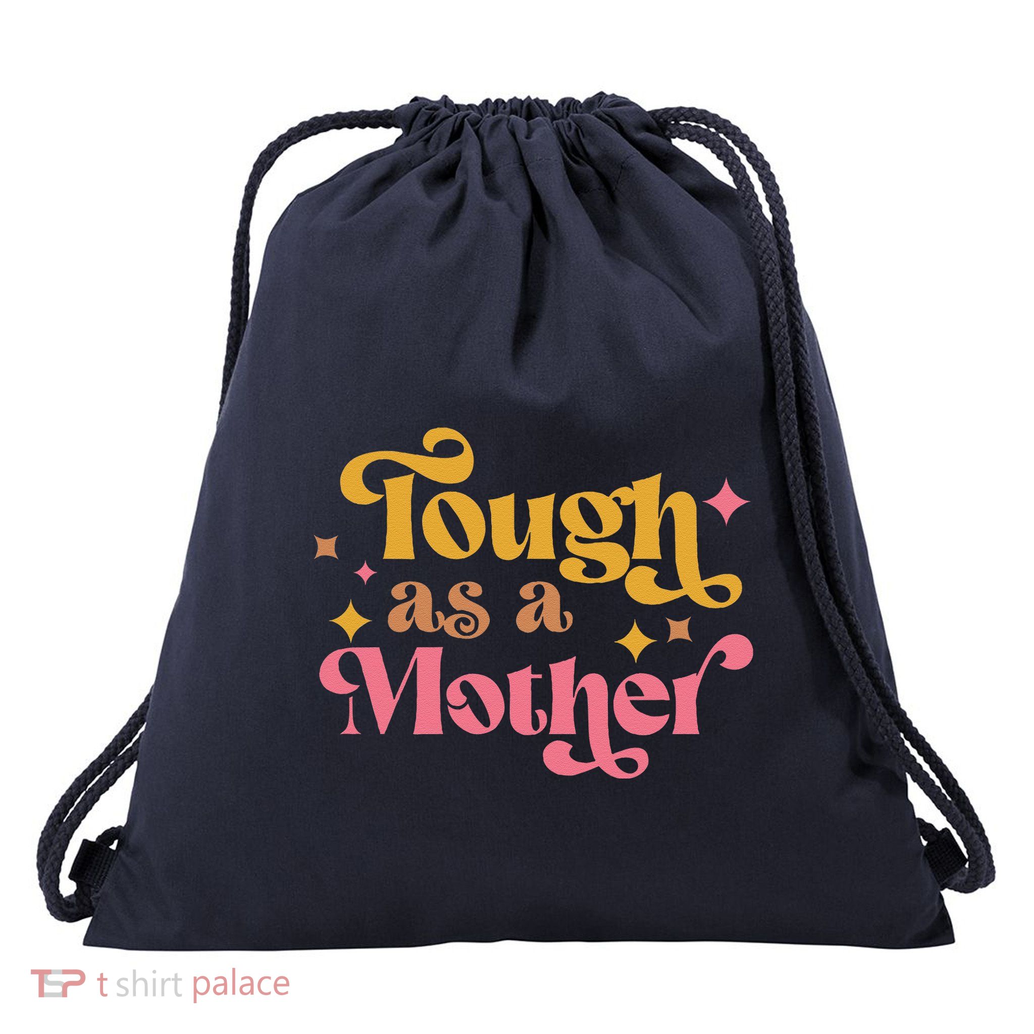 Strong Mom Tough As A Mother Retro MotherS Day Drawstring Bag