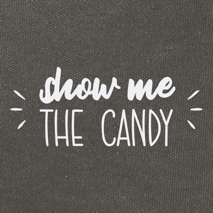 Show Me The Candy Funny Halloween Cotton Canvas Backpack
