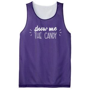 Show Me The Candy Funny Halloween Mesh Reversible Basketball Jersey Tank