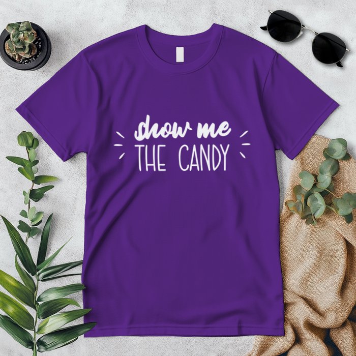 Show Me The Candy Funny Halloween Premium T-Shirt