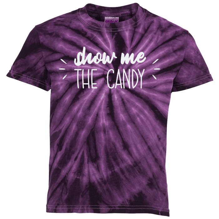 Show Me The Candy Funny Halloween Kids Tie-Dye T-Shirt