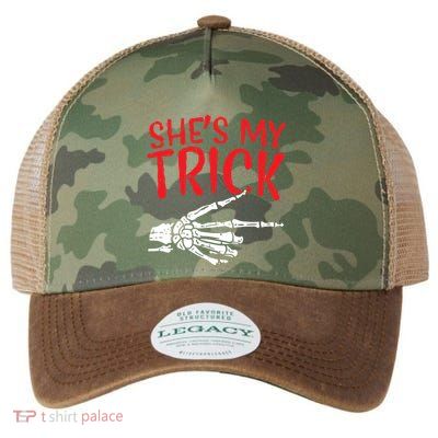 Shes My Trick Halloween Costume Skeleton Matching Couple Cute Gift Legacy Tie Dye Trucker Hat