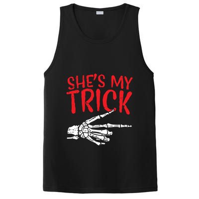 Shes My Trick Halloween Costume Skeleton Matching Couple Cute Gift PosiCharge Competitor Tank