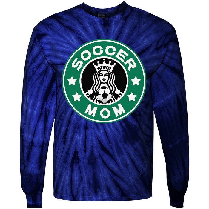 Soccer Mom Team Mom Best Mother Soccer Car Pool Tie-Dye Long Sleeve Shirt