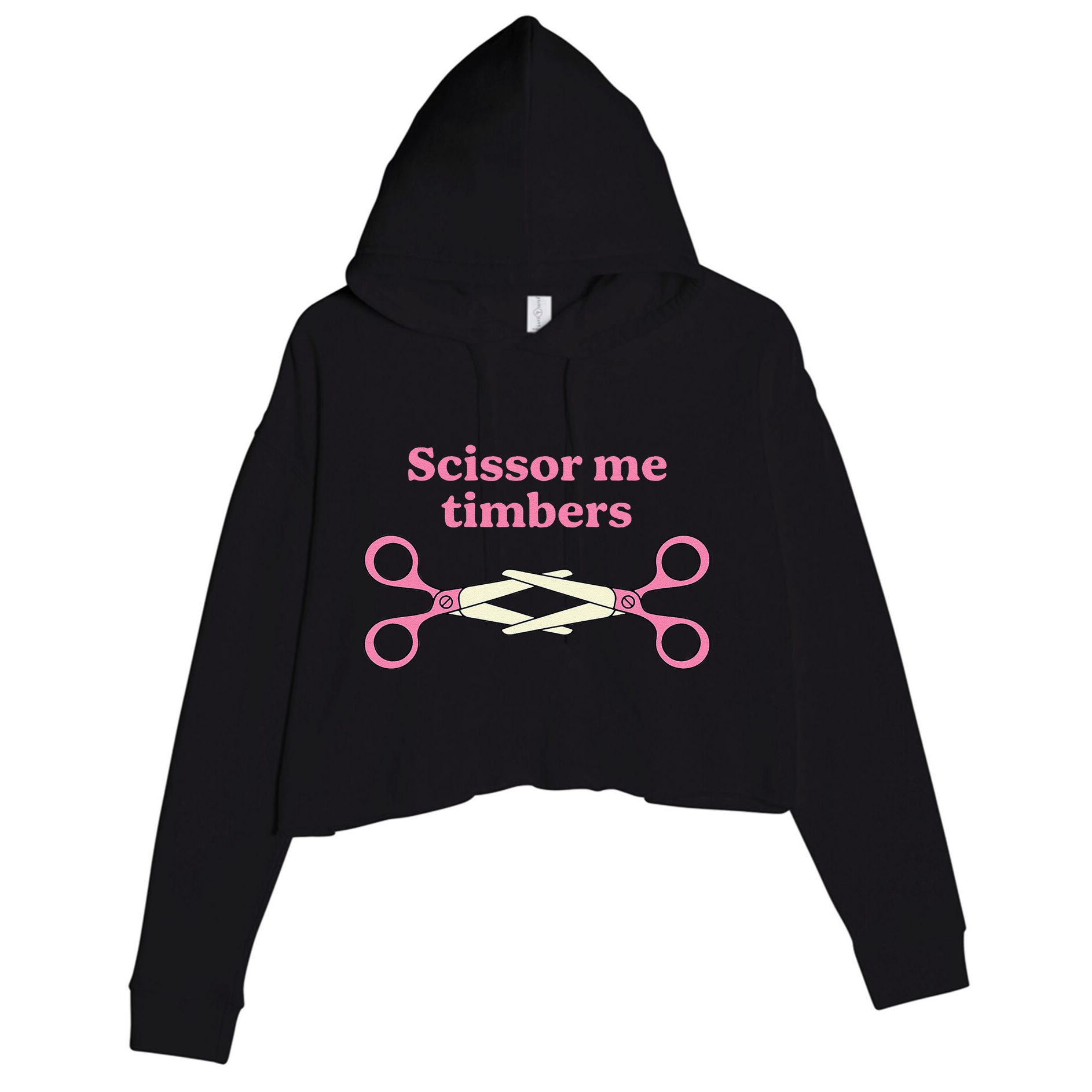 Scissor Me Timbers Crop Fleece Hoodie