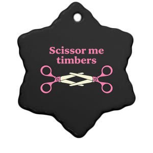 Scissor Me Timbers Ceramic Star Ornament