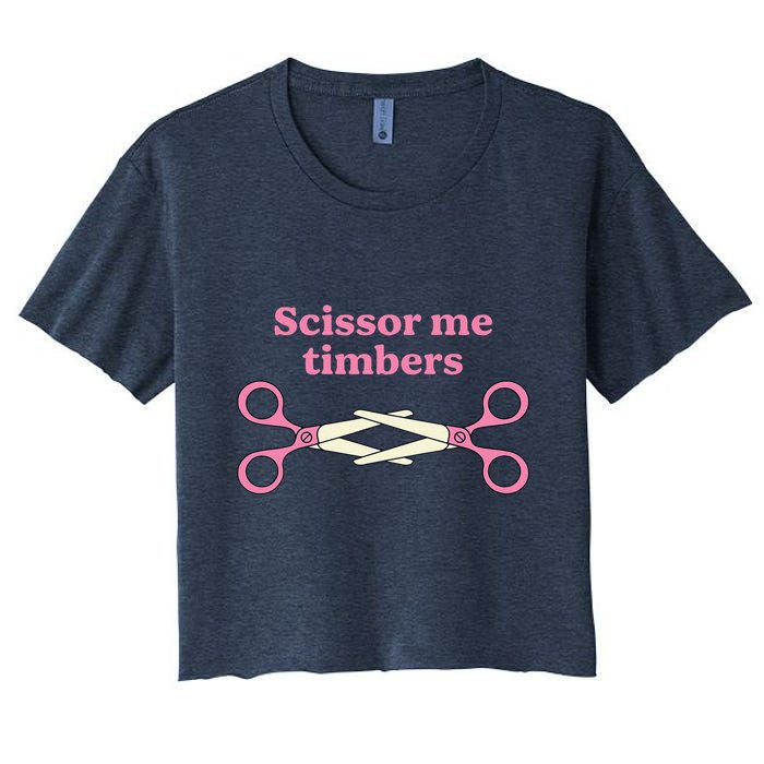 Scissor Me Timbers Women's Crop Top Tee