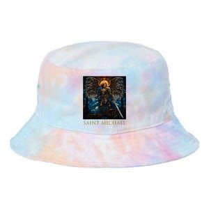 Saint Michael The Archangel Stained Glass Tie Dye Newport Bucket Hat