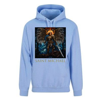 Saint Michael The Archangel Stained Glass Unisex Surf Hoodie