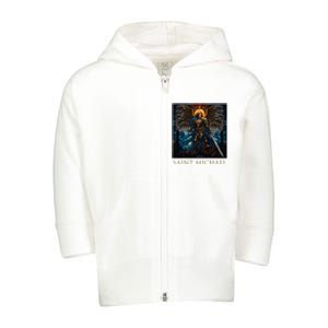 Saint Michael The Archangel Stained Glass Toddler Zip Fleece Hoodie