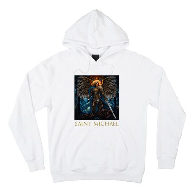 Saint Michael The Archangel Stained Glass Hoodie