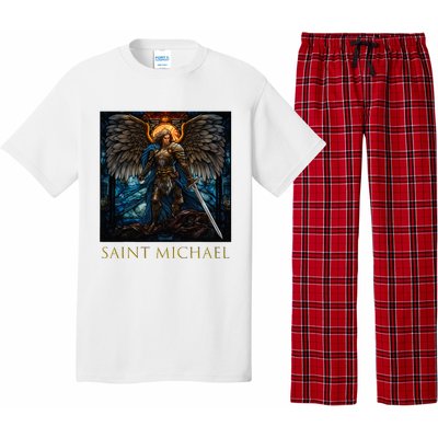 Saint Michael The Archangel Stained Glass Pajama Set