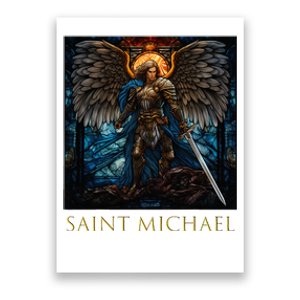 Saint Michael The Archangel Stained Glass Poster