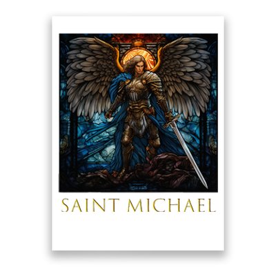 Saint Michael The Archangel Stained Glass Poster