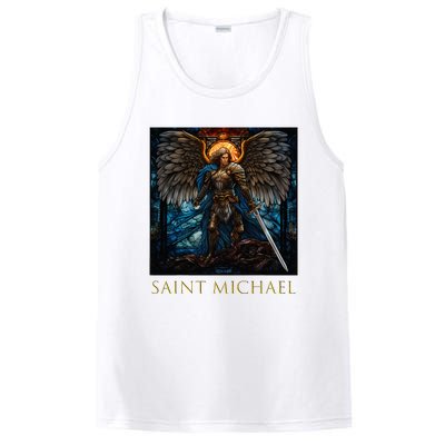 Saint Michael The Archangel Stained Glass PosiCharge Competitor Tank